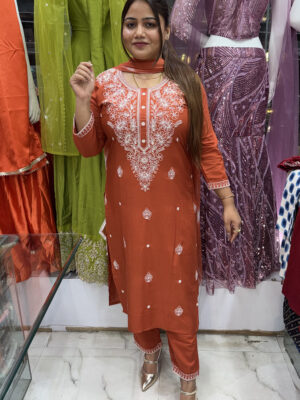 Orange Kurta Set